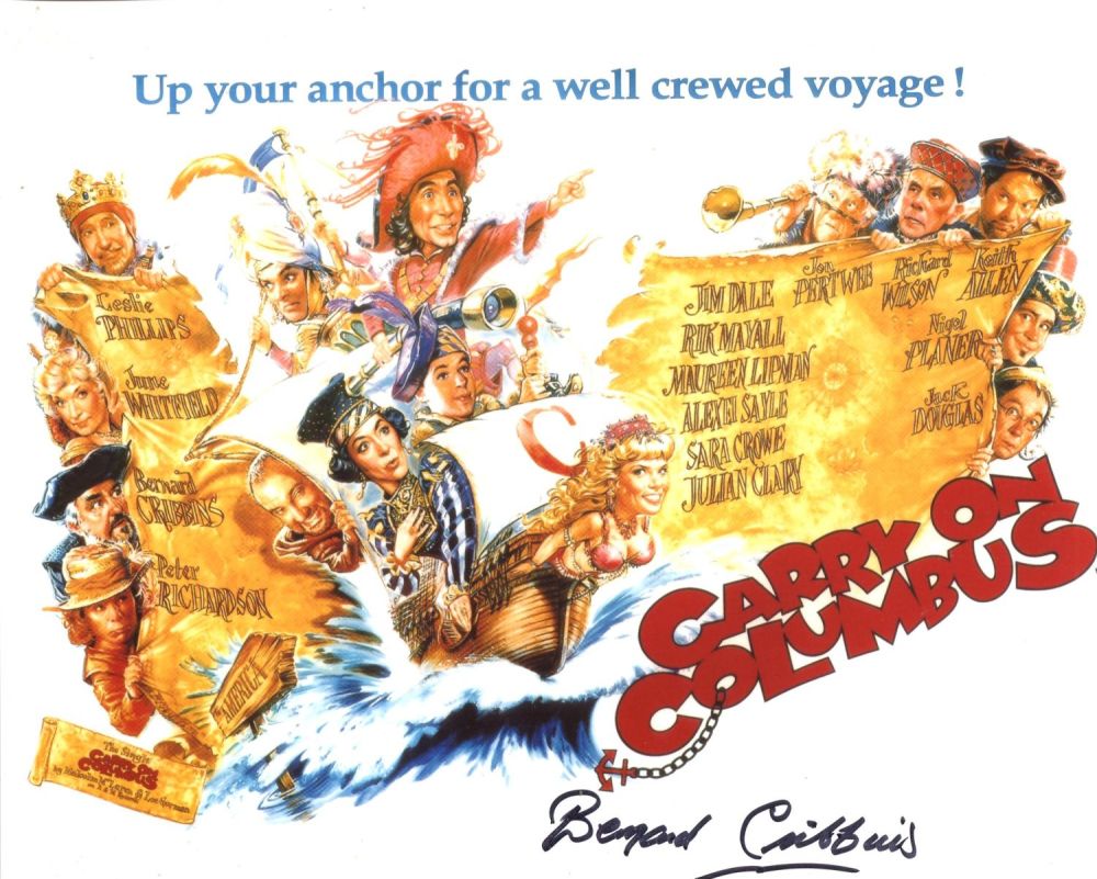 Lot 630: Carry On Columbus 8x10 comedy movie photo signed...