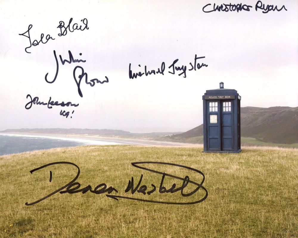 Lot 709: Doctor Who 8x10 photo signed by SIX stars...