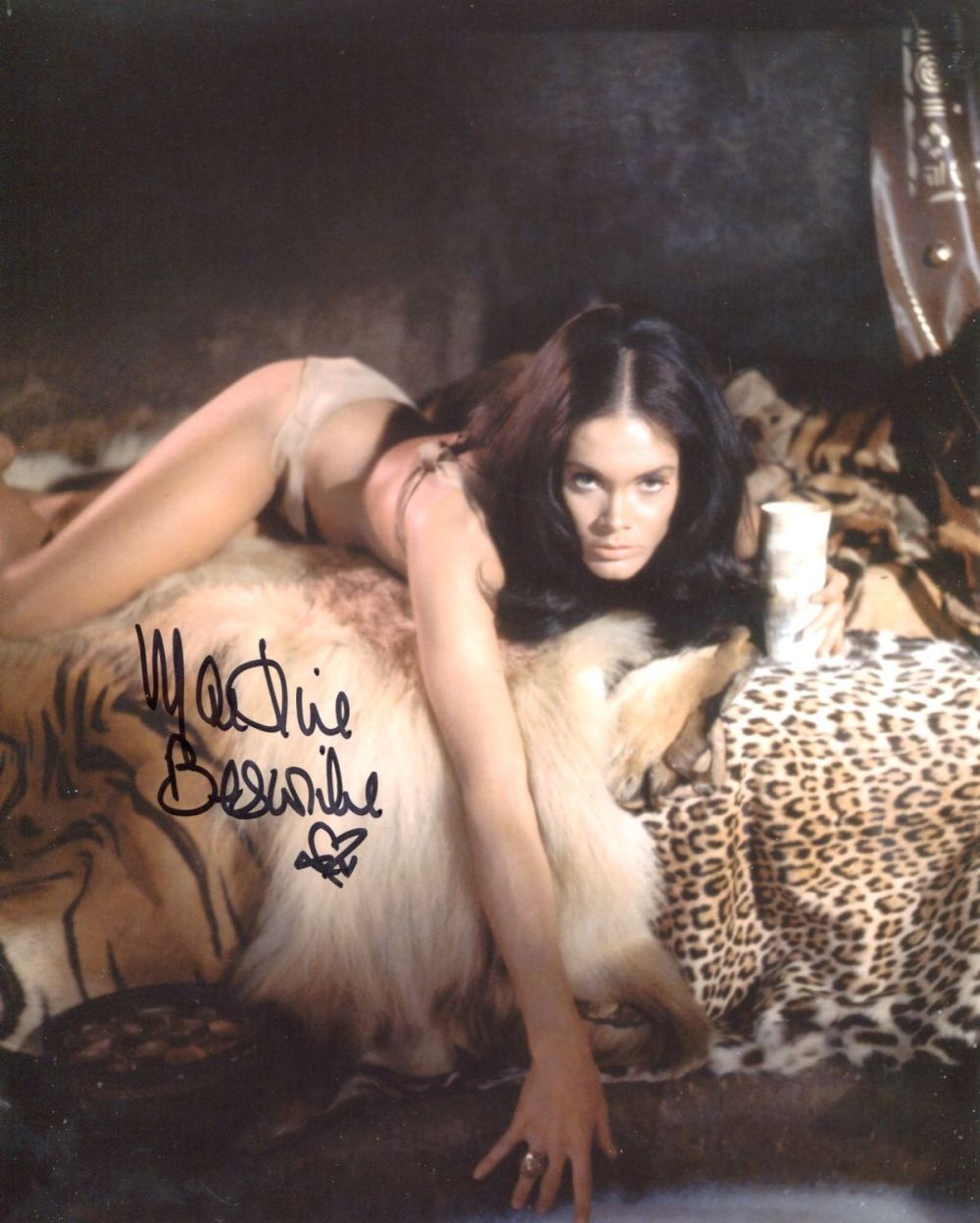 Lot 711: Bond girl Martine Beswick signed 8x10 movie scene...