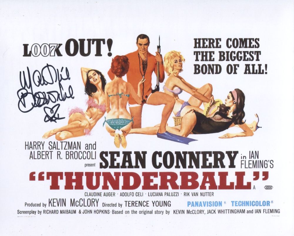 Lot 748: 007 James Bond movie Thunderball 8x10 poster photo...
