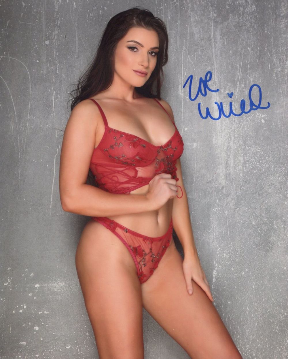 Lot 782: Playboy, fashion and glamour model Zoe Wild signed...