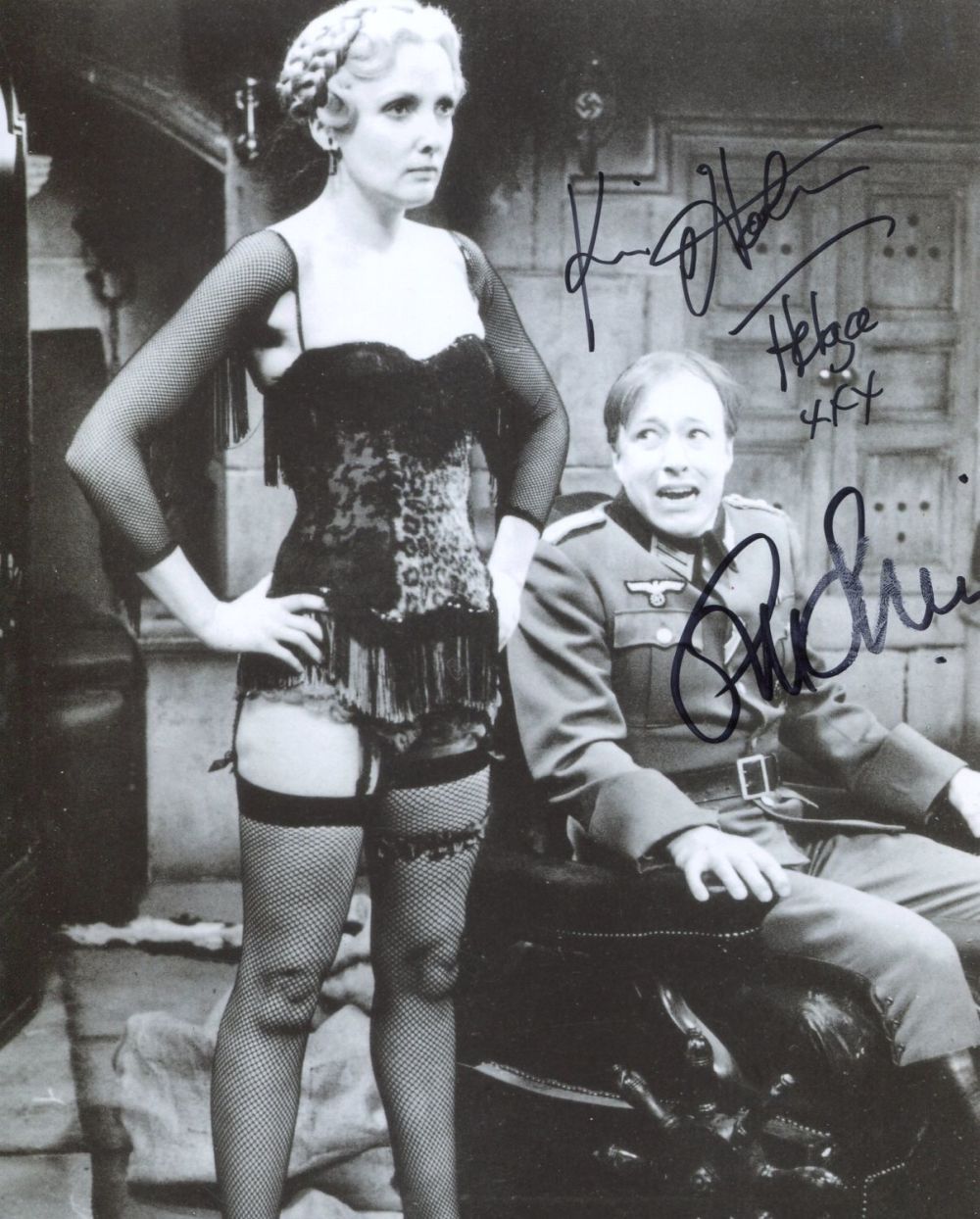 Lot 817: Allo Allo comedy series 8x10 scene photo signed...