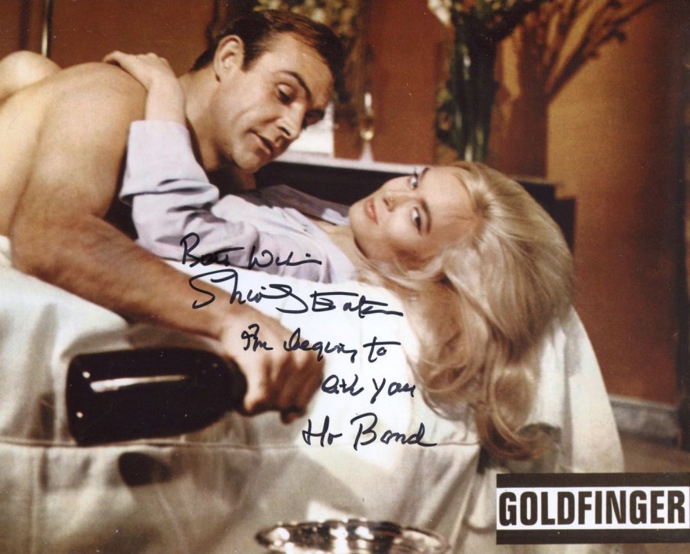 Lot 834: 007 James Bond movie Goldfinger 8x10 photo upon...