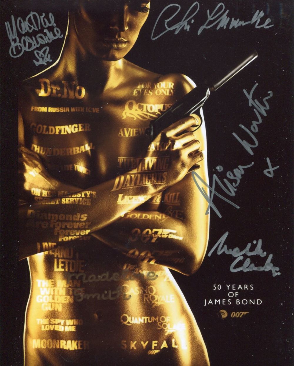 Lot 843: 007 James Bond multi signed 8x10 photo signed...