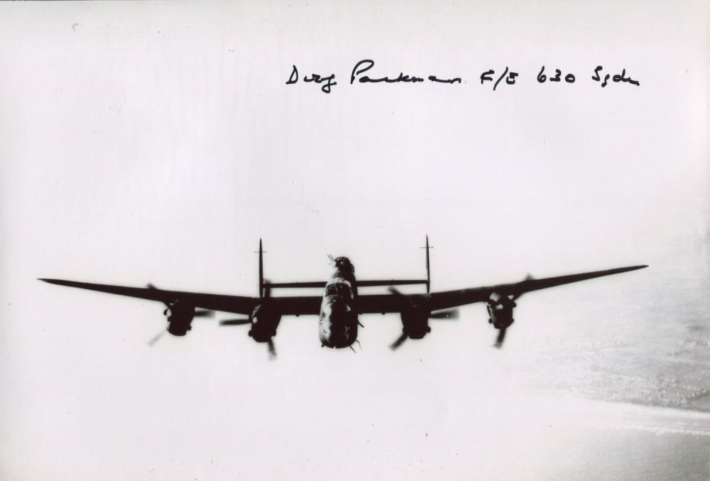 Lot 885: 630 Squadron RAF Lancaster bomber veteran Doug Packman...