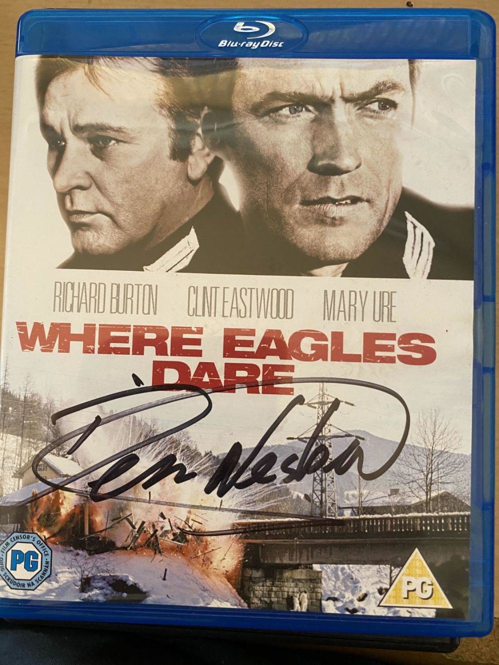 Lot 889: Where Eagles Dare Blu-ray movie disc in case...