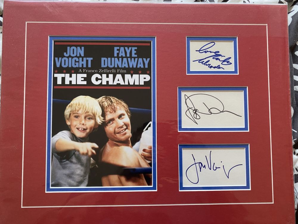 Lot 905: The Champ 14x11 inch movie display containing the...