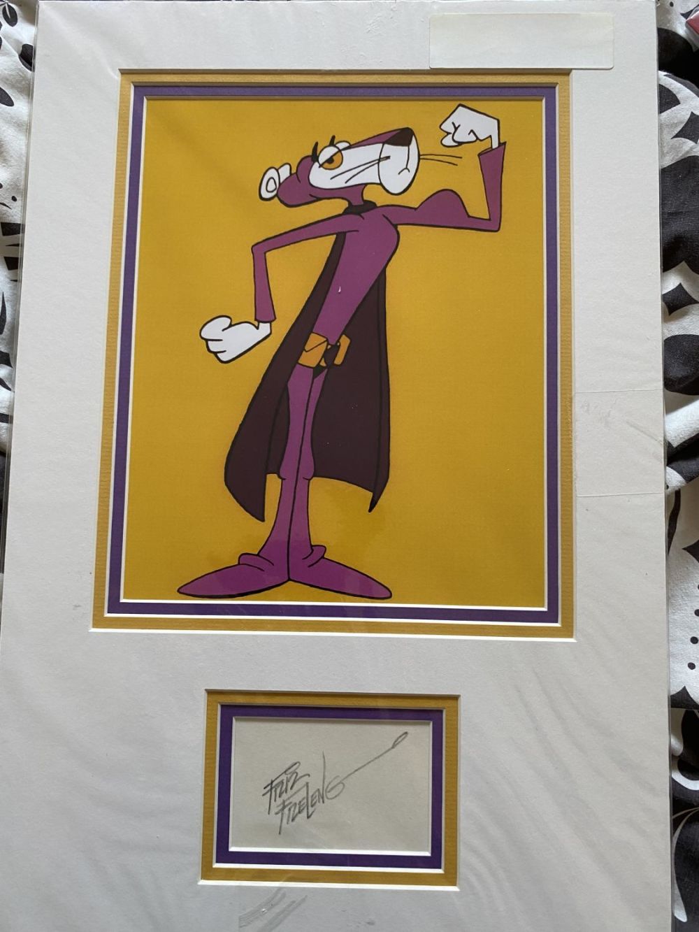 Lot 908: The Pink Panther 14x11 inch display with th...