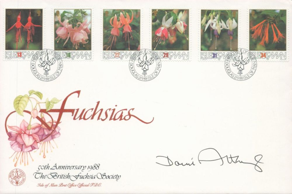 Lot 60: David Attenborough signed 1988 Isle of Man British...