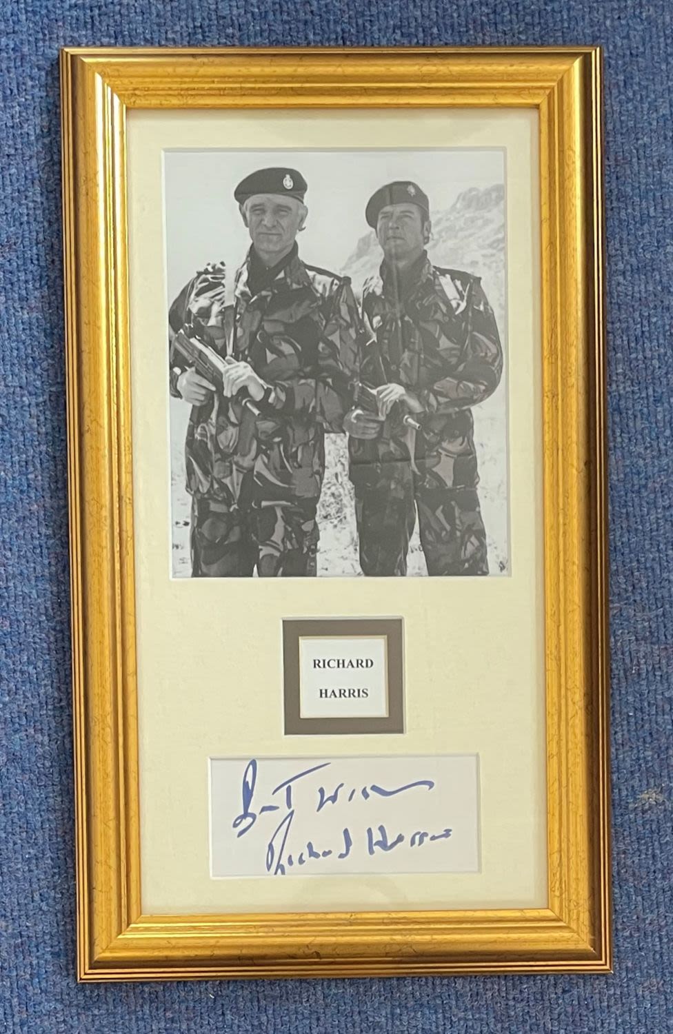 Lot 133: Actor, Richard Harris framed and matted signature piece...