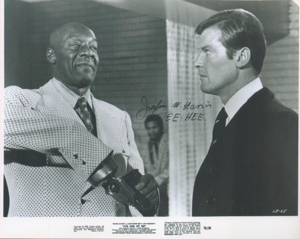 Lot 170: Julius Harris signed 10x8 James Bond Live and...