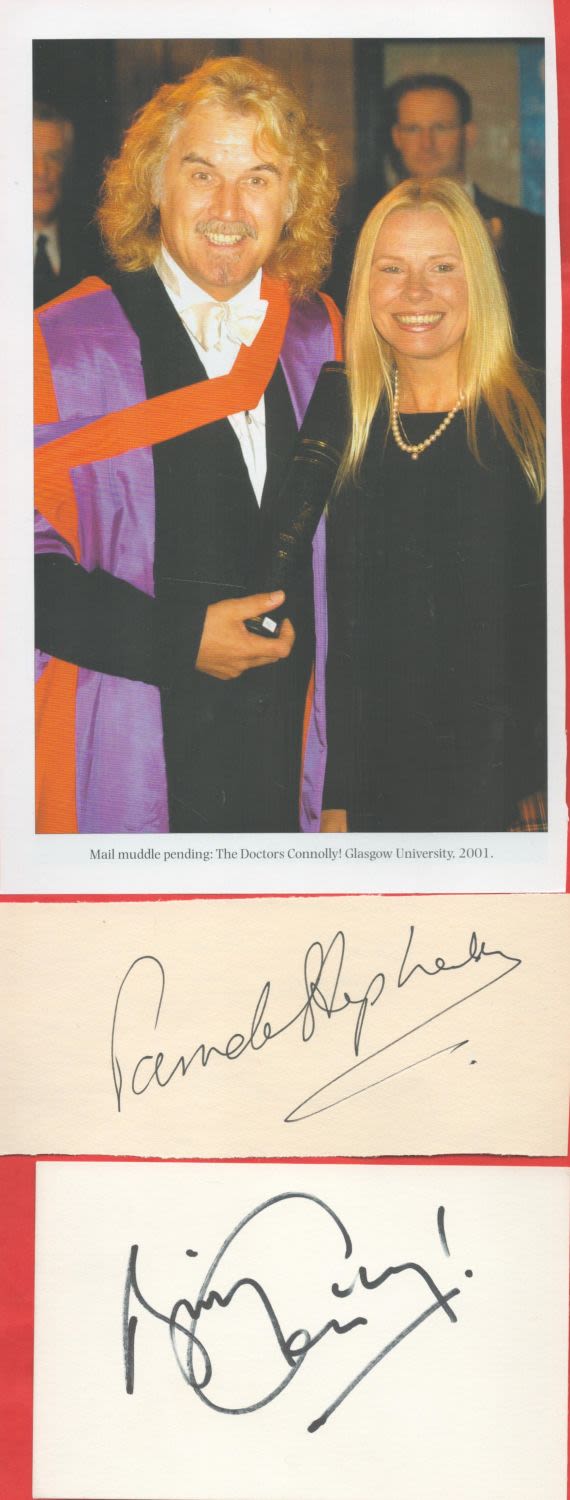 Lot 194: Billy Connolly and Pamela Stephenson individually signed album...