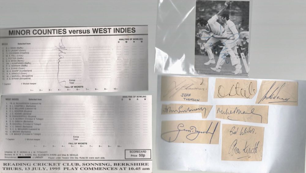 Lot 453: Cricket collection autographs of various famous cricketers mostly...
