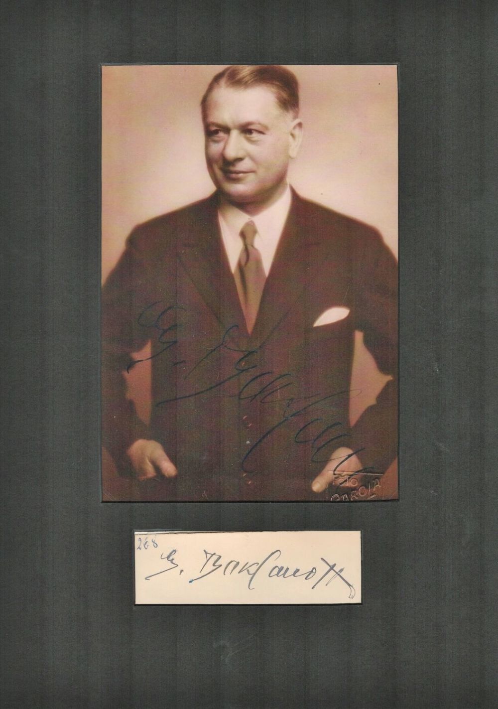 Lot 469: Baritone, Georges Baklanoff matted signature piece featuring a...