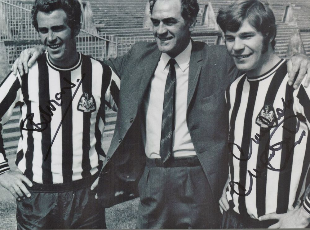 Lot 474: Bobby Moncur and Malcom Macdonald signed Newcastle United...