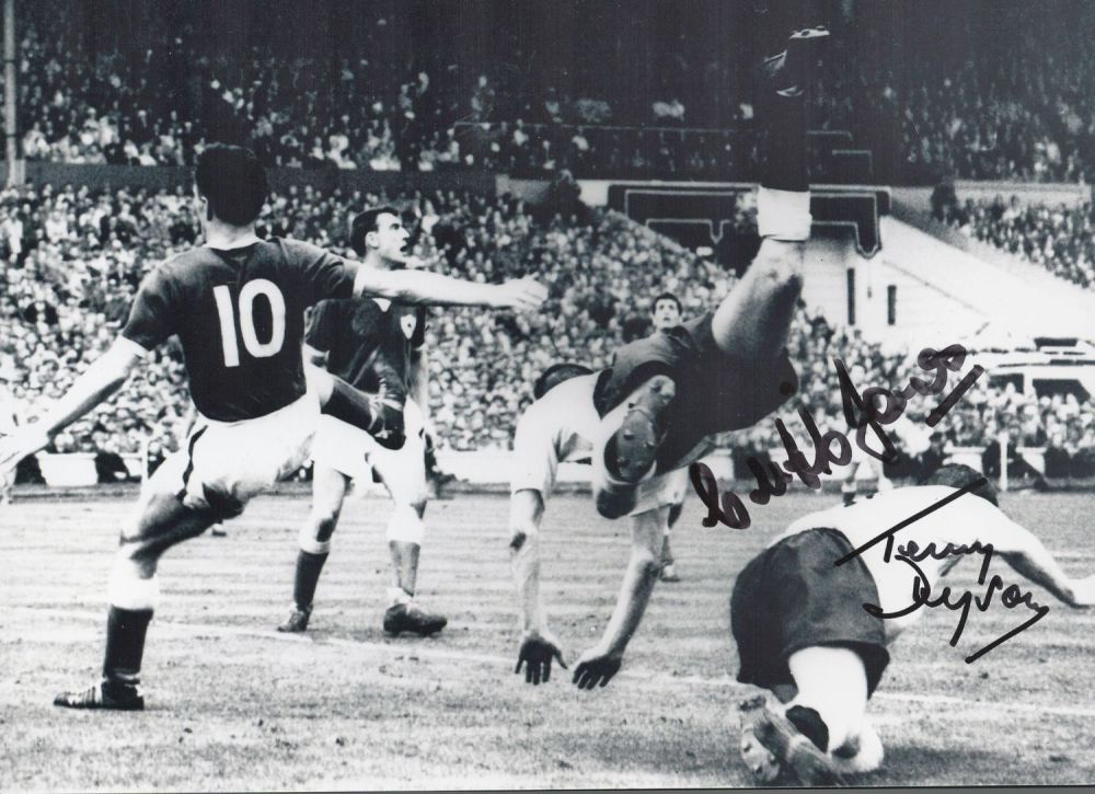 Lot 484: Cliff Jones and Terry Dyson signed Tottenham Hotspur...