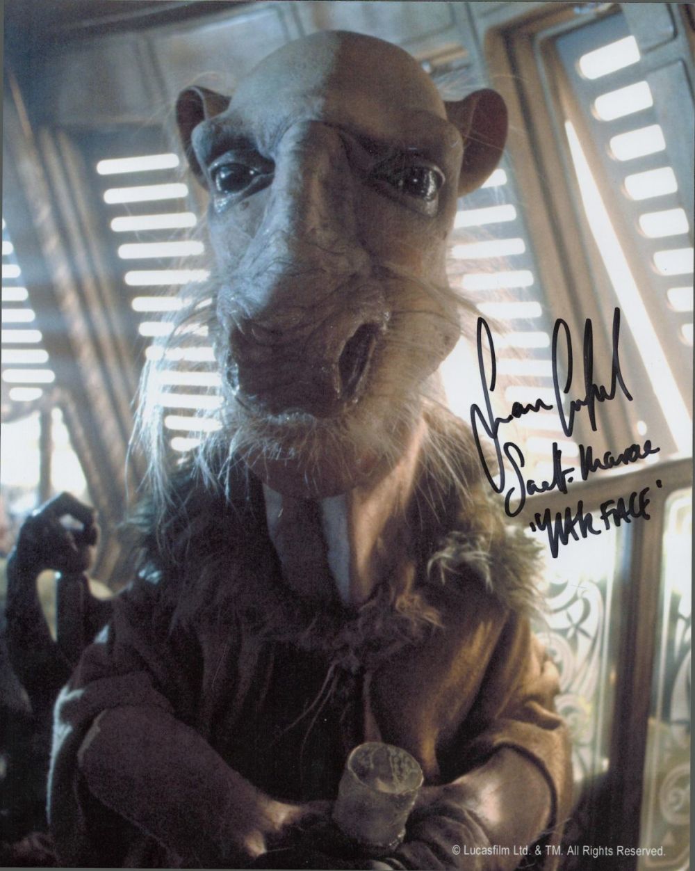 Lot 494: Star Wars, Sean Crawford signed 10x8 colour photograph....