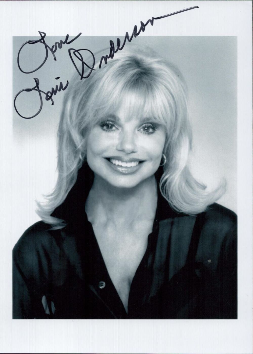 Lot 499: Actor, Loni Anderson signed 7x5 black and white...