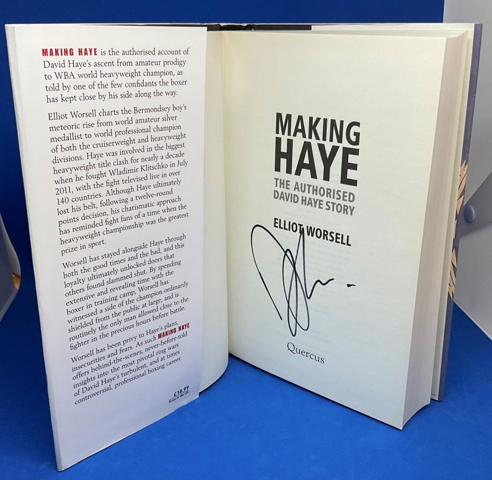 Lot 573: Boxing Davie Haye Signed Making Haye 1st Edition...