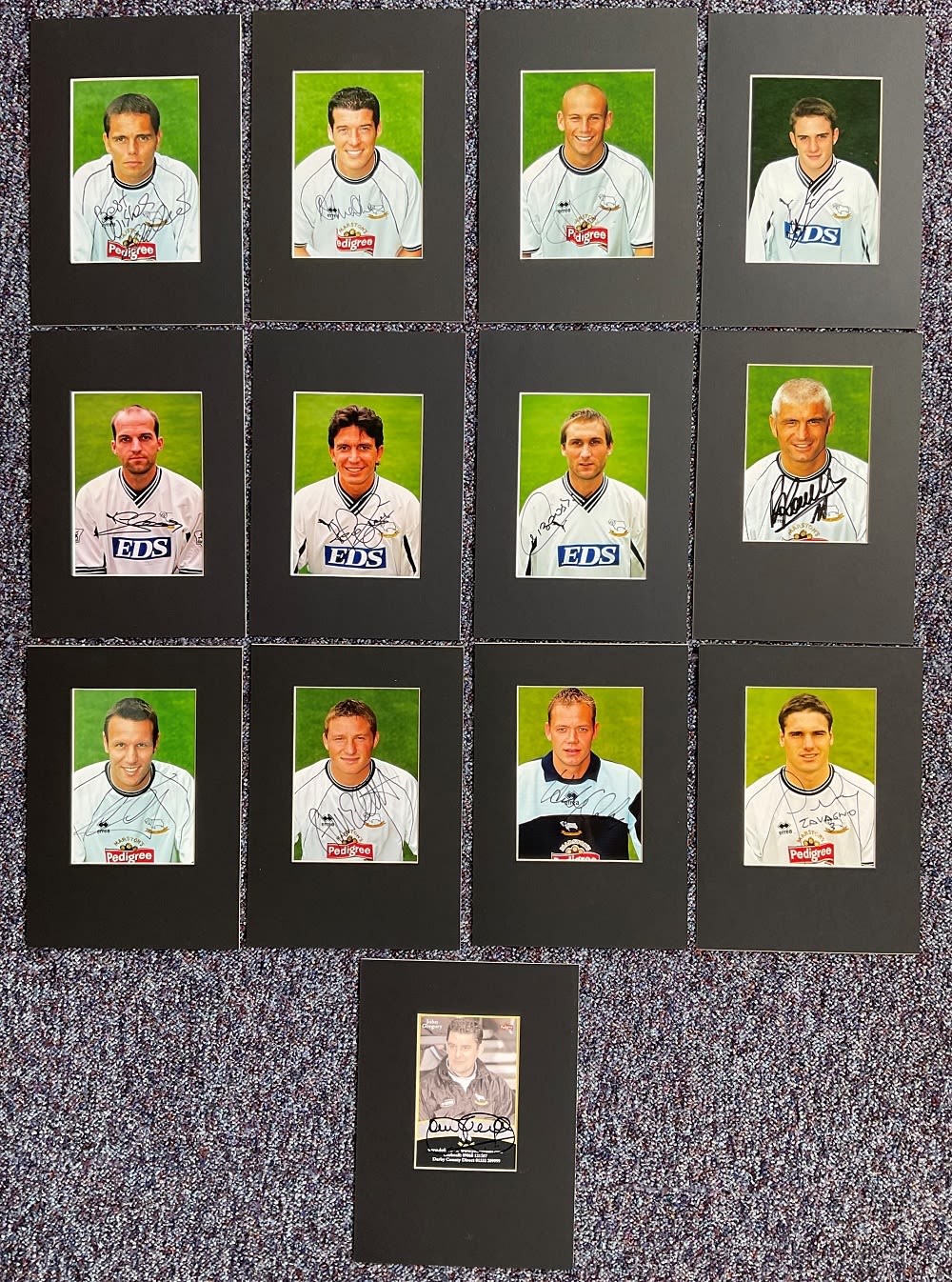 Lot 584: Football Collection of 13 Derby County Players Signed...