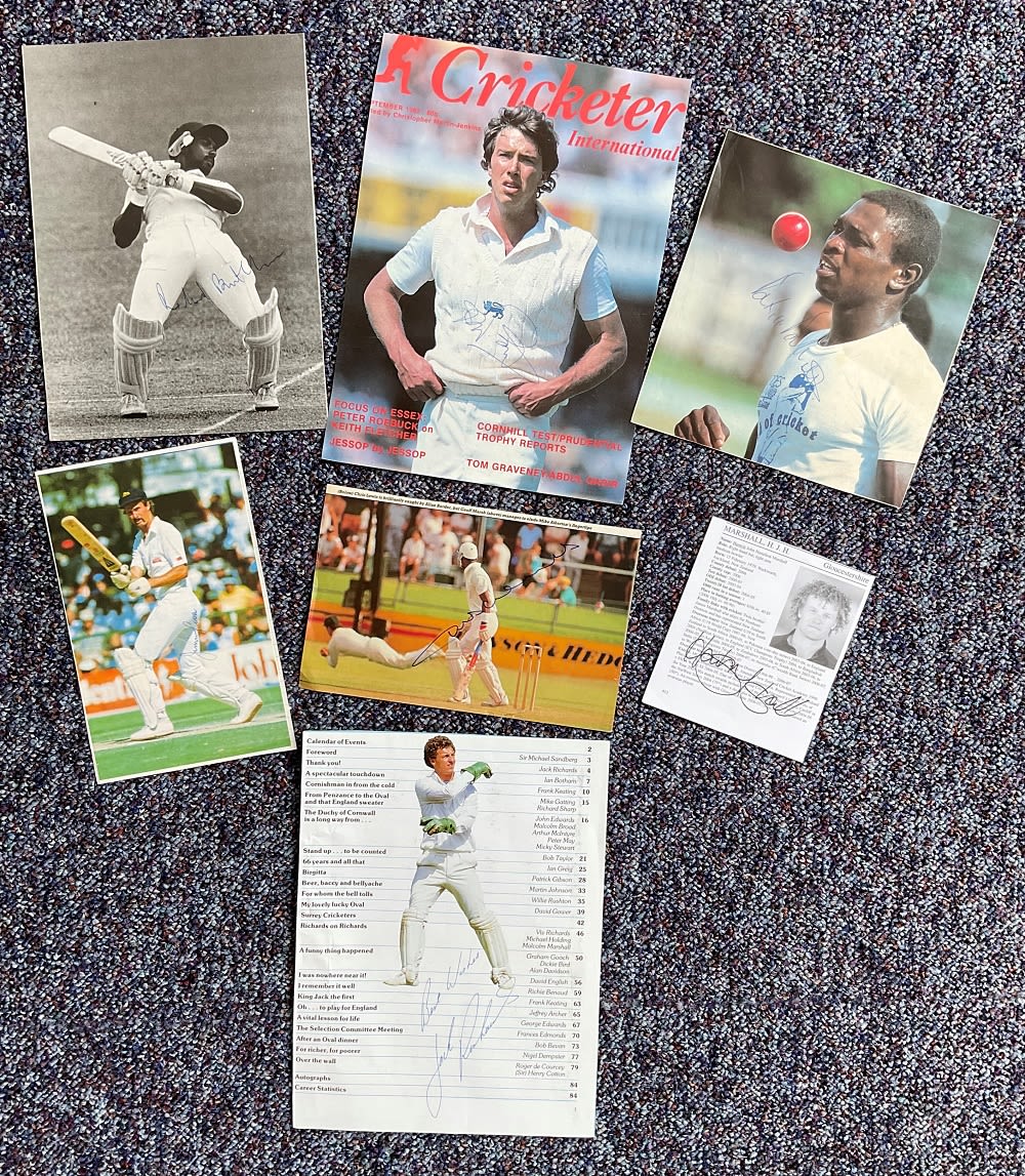 Lot 586: Superb Cricket Collection of Signed Magazine and Newspaper...