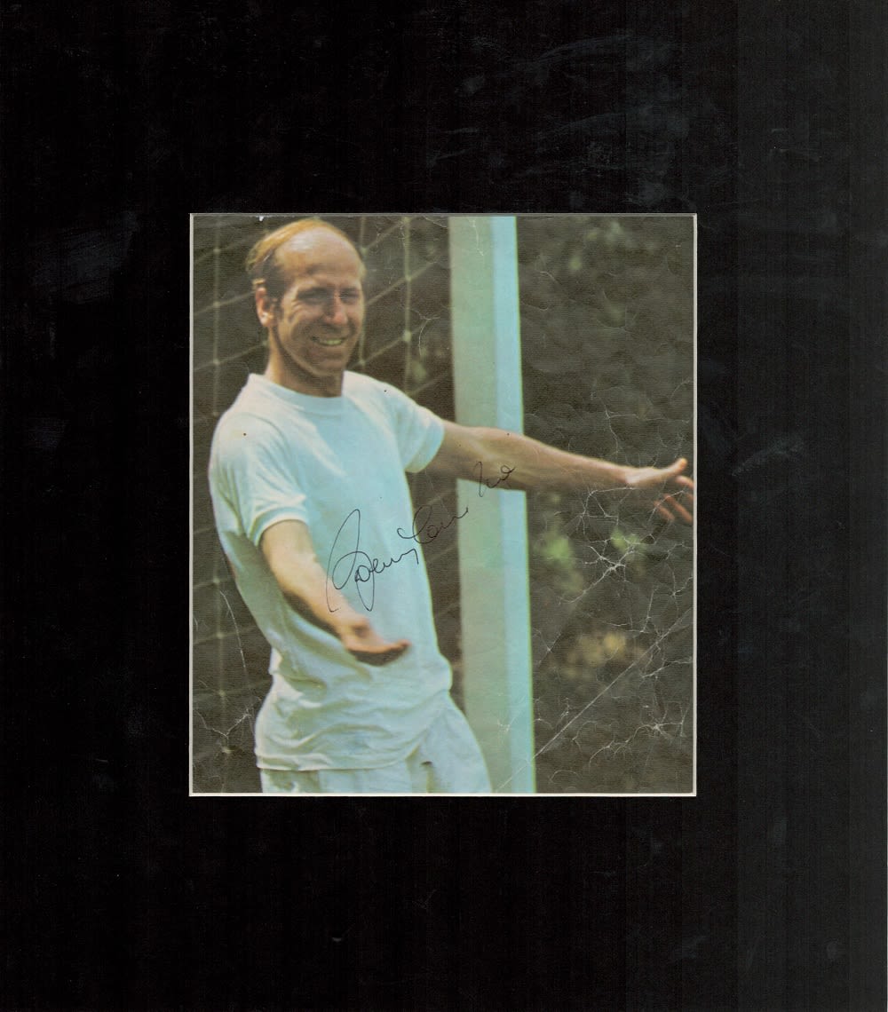 Lot 591: Football Bobby Charlton Signed Colour Magazine Page, Mounted...