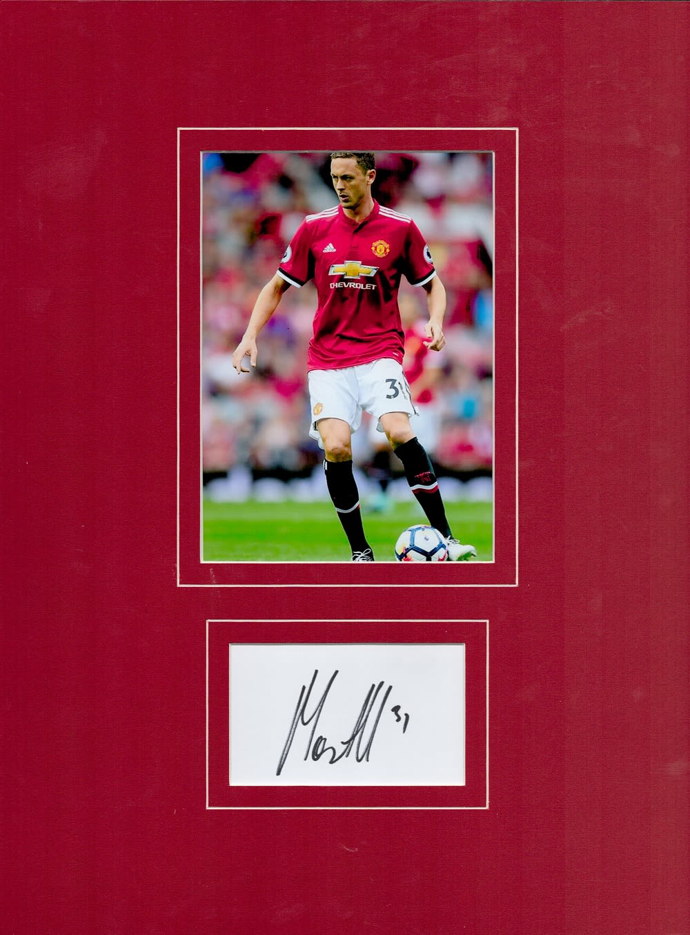 Lot 600: Football Nemanja Mati? Signed Signature Card With Colour...