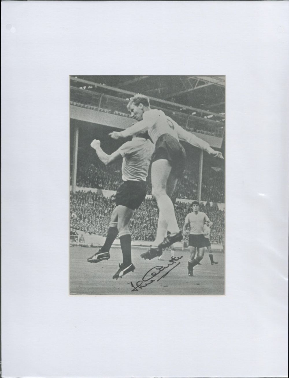 Lot 609: Football Jack Charlton England player, Signed magazine cut-out,...