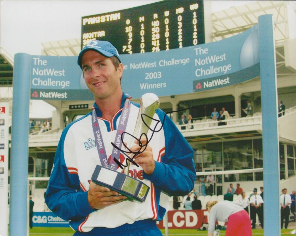 Lot 612: Cricket Michael Vaughan signed 10x8 colour photo. Good...