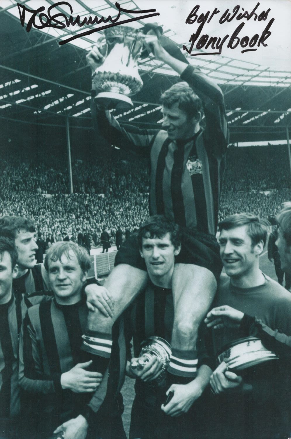 Lot 613: Football Tony Book and Mike Summerbee signed Manchester...