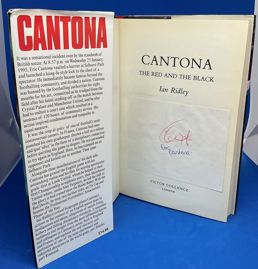 Lot 616: Football Man Utd Legend Eric Cantona Signed Cantona...