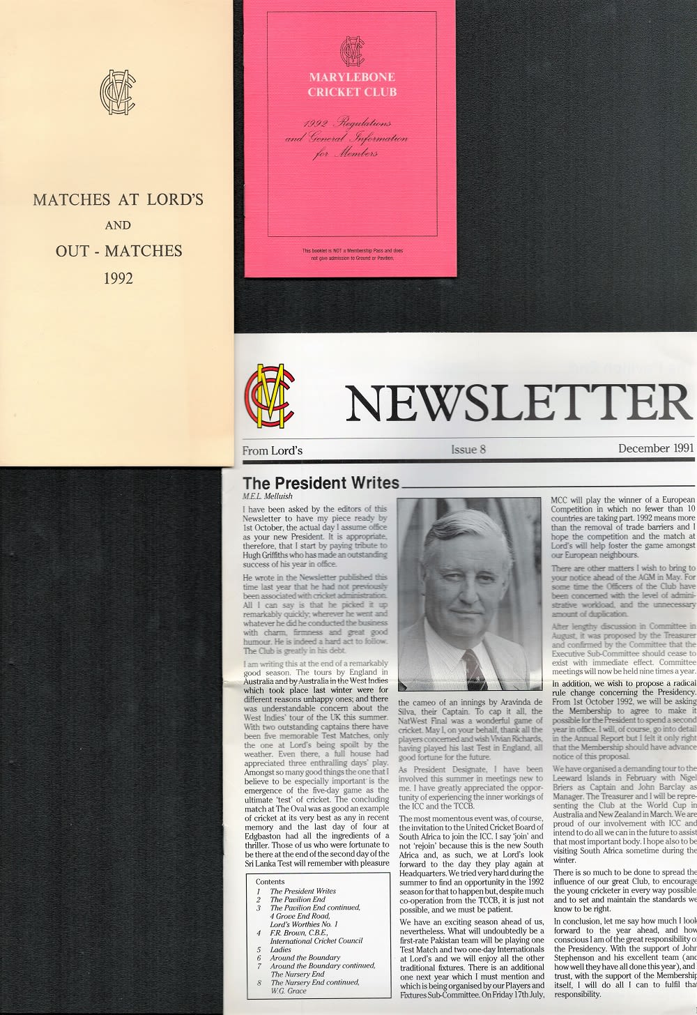 Lot 668: Marylebone Cricket Club Members Collection of 1992 Regulations...