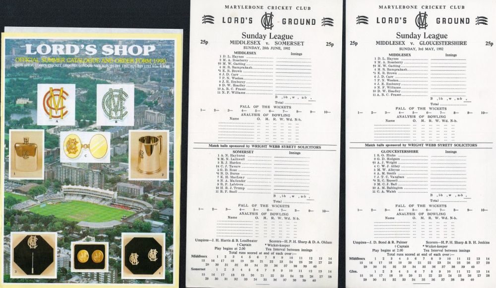 Lot 669: Marylebone Cricket Club Members Collection of Rules Booklet,...