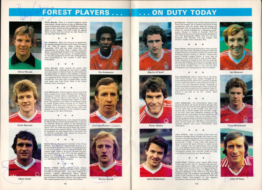 Lot 705: Multi-signed 1978 League cup final programme. Signed inside...