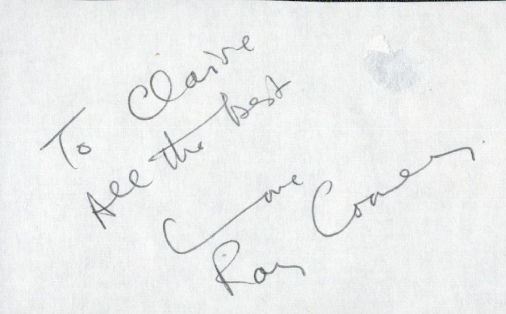 Lot 712: Ray Cooney signed 4x3 white album page. Raymond...