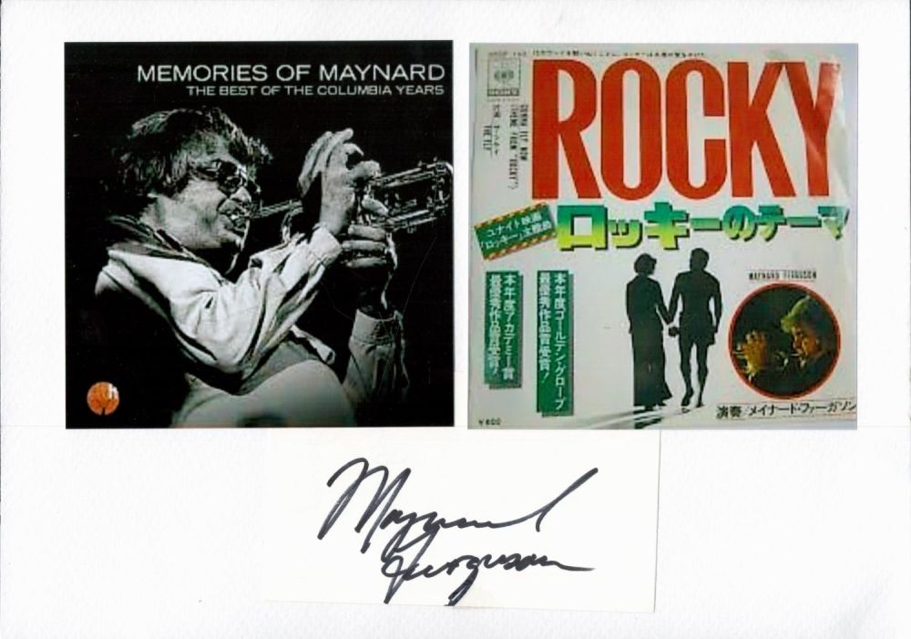 Lot 717: Maynard Ferguson signed 12x8 signature piece includes signed...