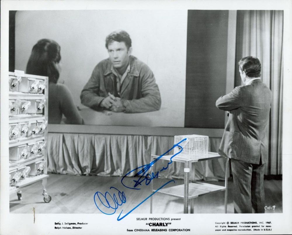 Lot 720: Cliff Robertson signed 10x8 Charly black and white...