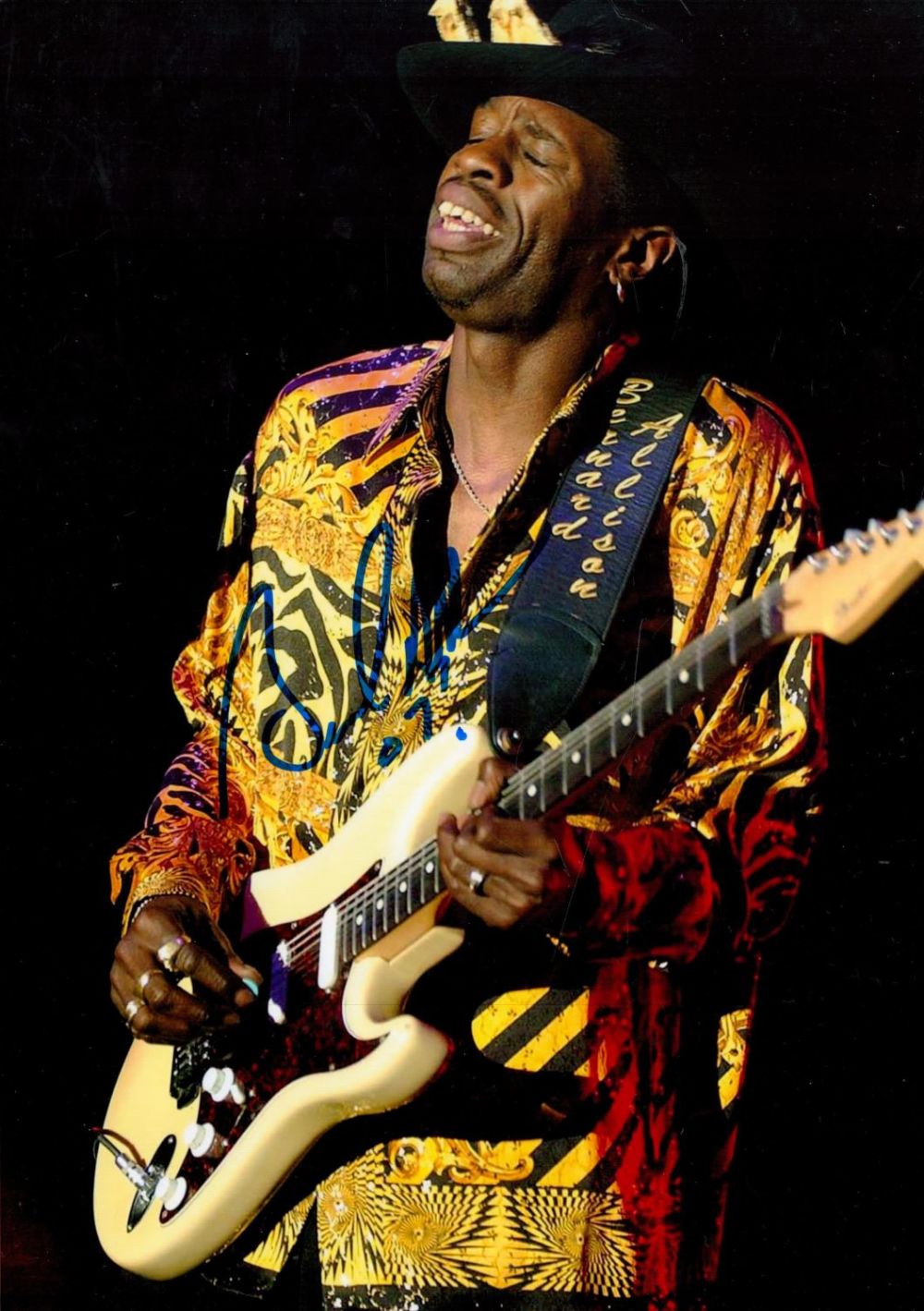 Lot 724: Bernard Allison signed 11x8 colour photo. Allison born...