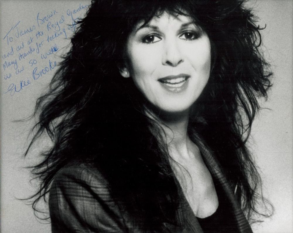 Lot 737: Elkie Brooks signed 10x8 black and white photo...