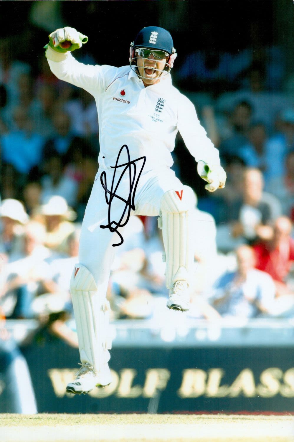 Lot 743: Matt Prior signed 12x8 colour photo pictured while...