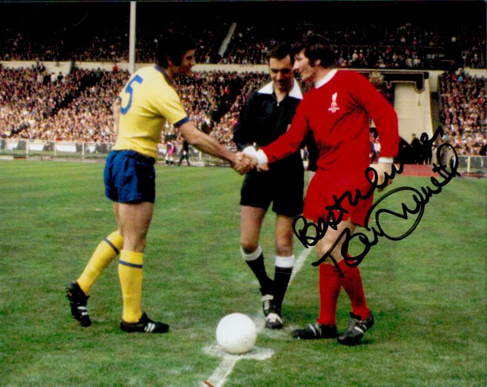Lot 745: Tommy Smith signed Liverpool legend 10x8 colour photo....