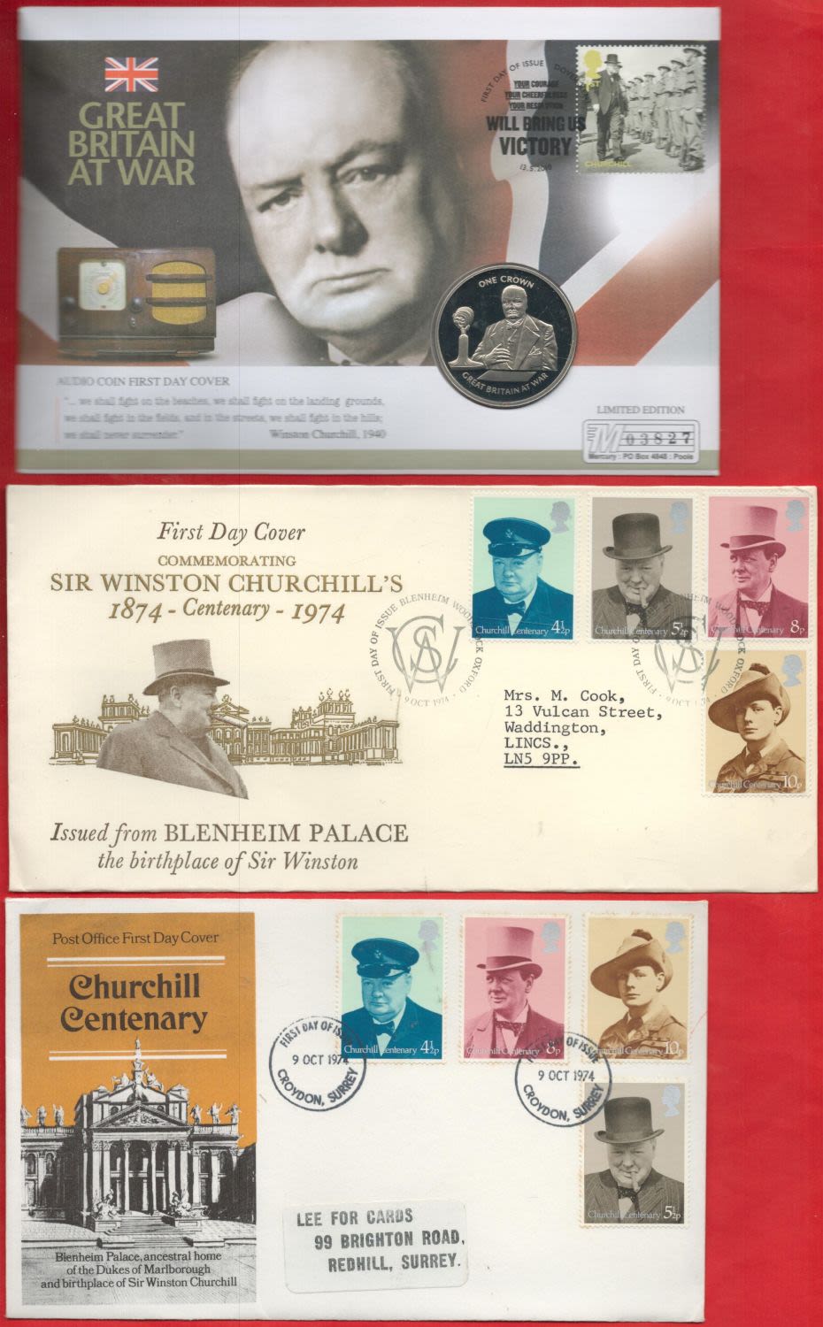 Lot 107: Winston Churchill Limited Edition Audio Coin First Day...