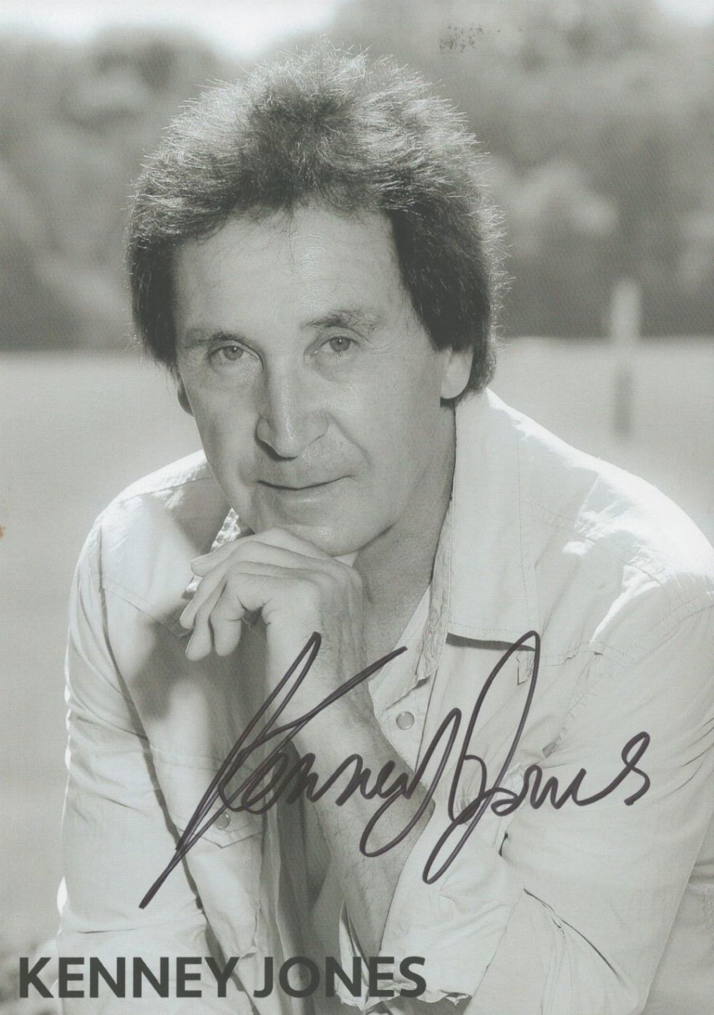 Lot 84: Kenney Jones signed 6x8 black and white photo....