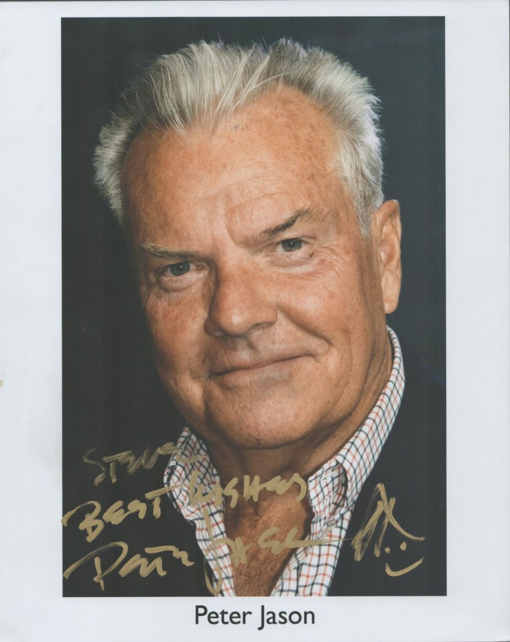 Lot 91: Peter Jason signed 10x8 colour photo. Jason, is...