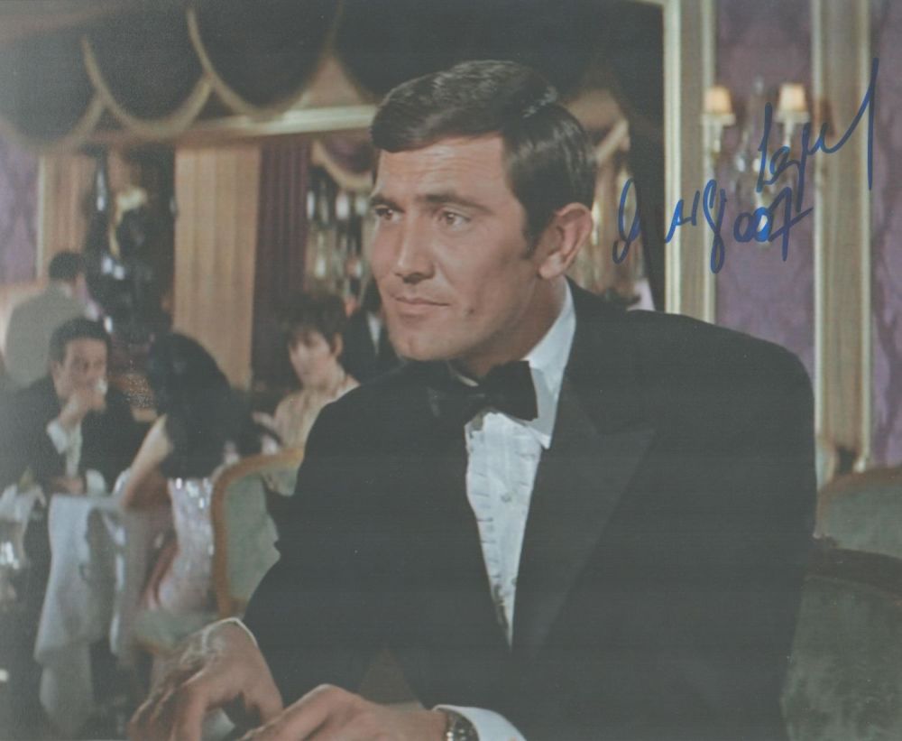 Lot 112: George Lazenby signed 10x8 colour photo. Lazenby (born...