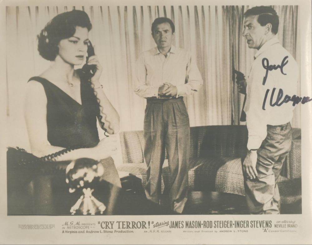 Lot 202: Jack Klugman signed 10x8 black and white Cry...