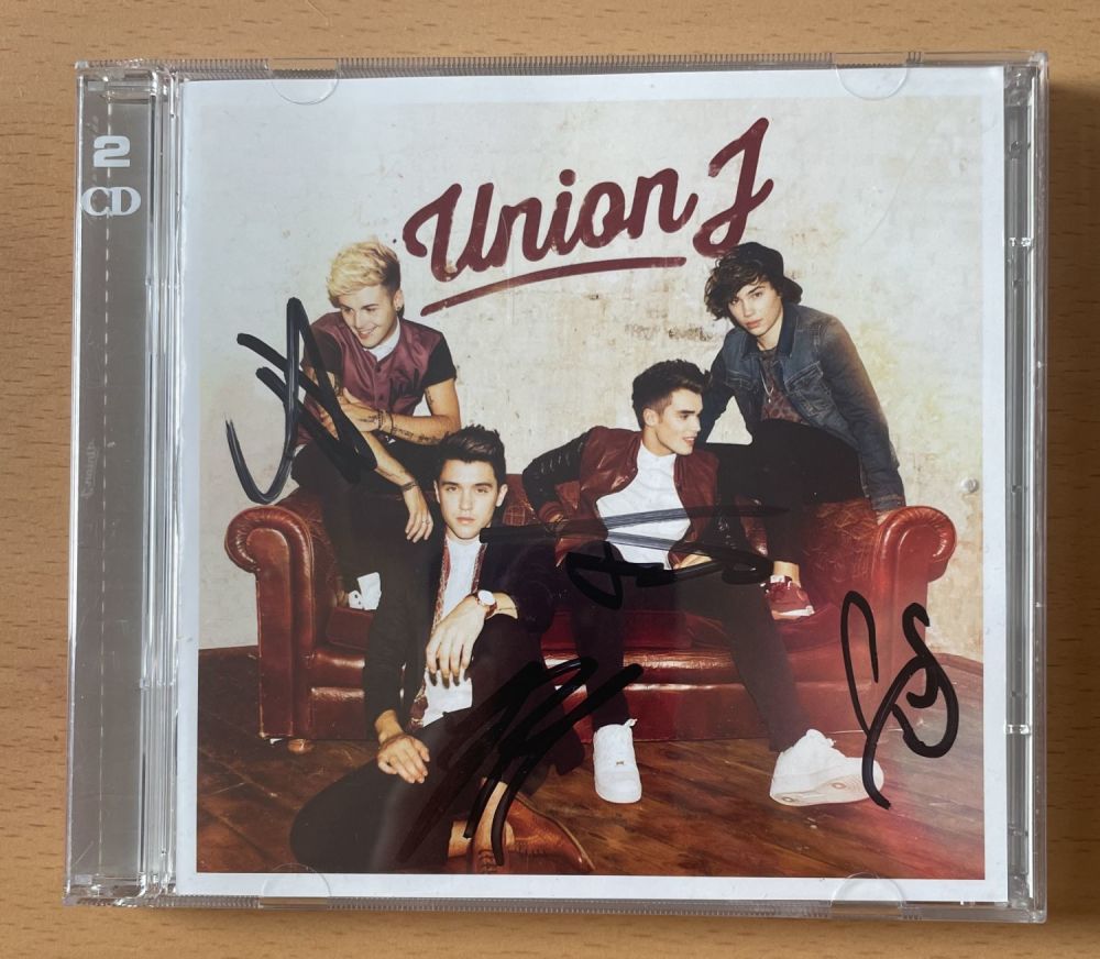 Lot 247: Union J multi signed CD. CD INCLUDED. Good...
