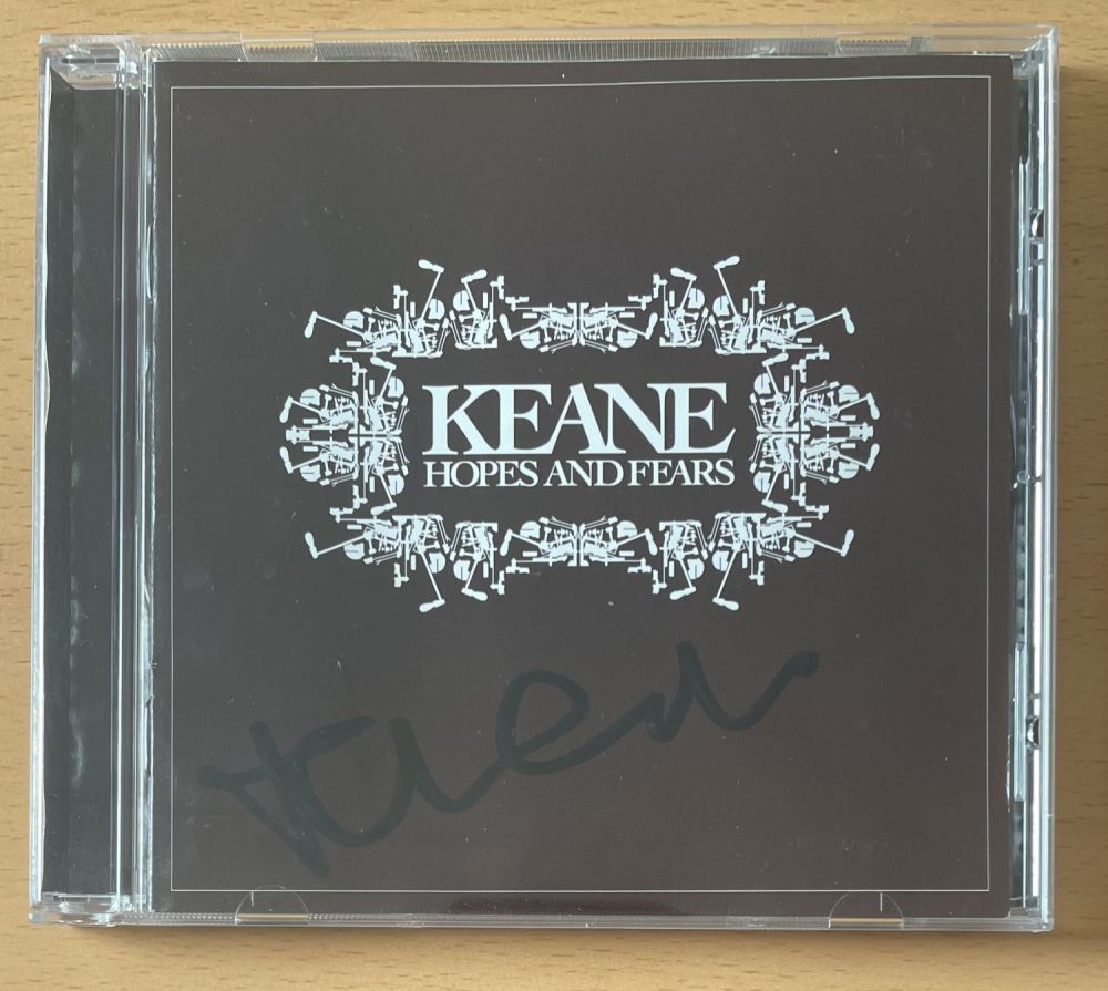Lot 251: Keane Tom Chaplin signed Hopes and Fears CD....