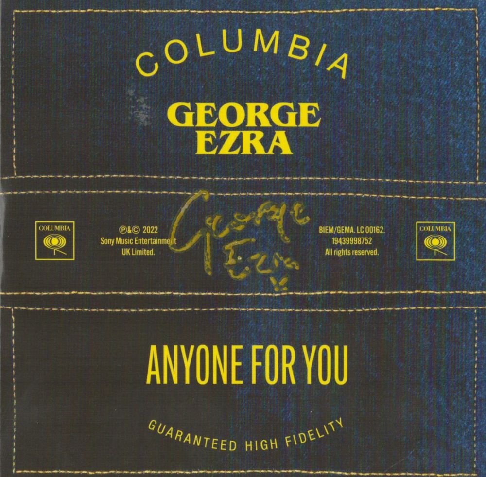 Lot 265: George Ezra signed Anyone For You CD. CD...
