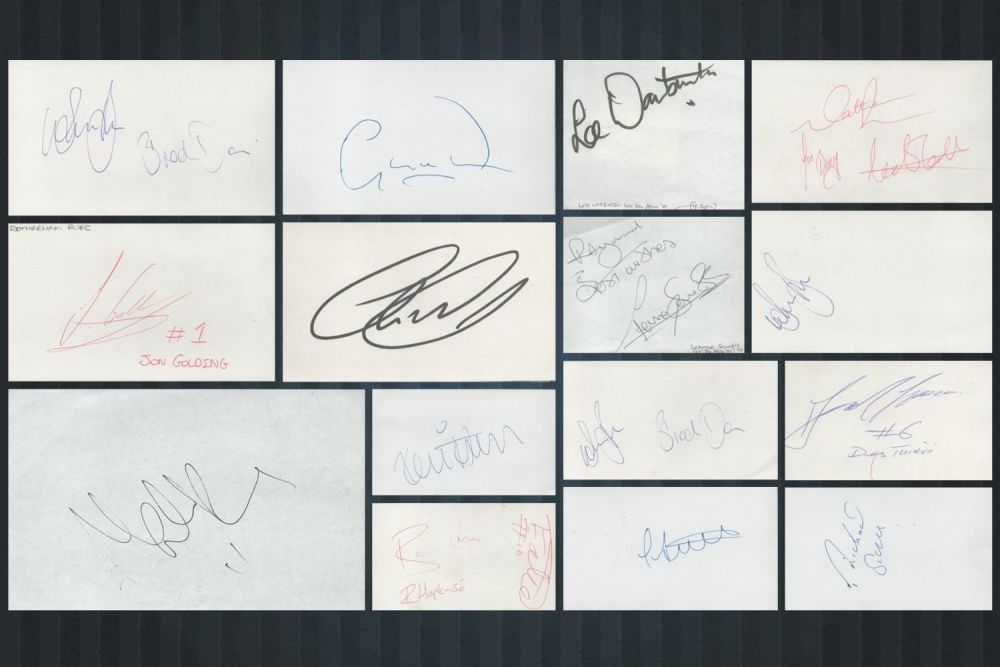 Lot 17: Sport and Entertainment collection of over 15 signatures...